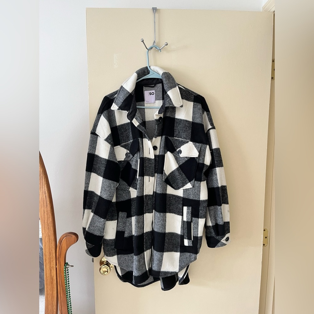 Oversized flannel shaket
